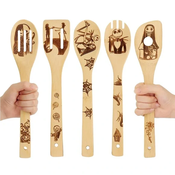 Nightmare Before Christmas 5 Pcs Wooden Spoons - Picture 1 of 10